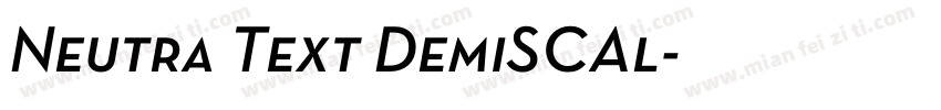 Neutra Text DemiSCAl字体转换
